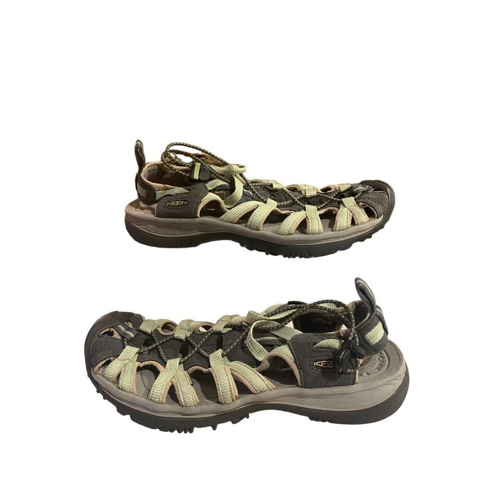 KEEN Whisper Hiking Mountain Trail Sandals Shoes Outdoors Green Womens Size 10.5